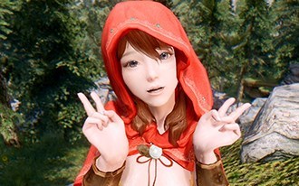 《上古5：天际》MOD推荐 俏皮红帽做女儿