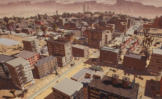 《绝地求生》沙漠新地图截图 高层建筑密集