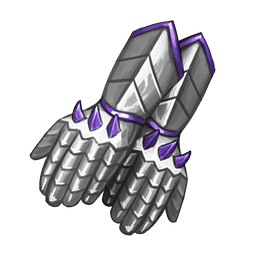 Dark steel gloves
